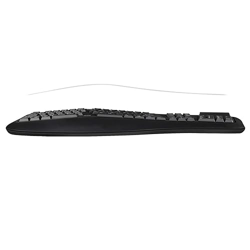 Adesso TruForm AKB-150SB-TAA Desktop Ergonomic Smart Card Reader Keyboard (TAA Compliant), Black