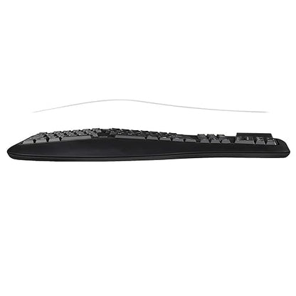 Adesso TruForm AKB-150SB-TAA Desktop Ergonomic Smart Card Reader Keyboard (TAA Compliant), Black