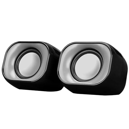 HP - Stereo Computer Speakers with 3.5 mm Jack and USB Power Supply, Black