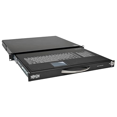 Tripp Lite SRSHELFKBD 1U Rackmount Keyboard w KVM Cable Kit for 2 or 4-Post Racks
