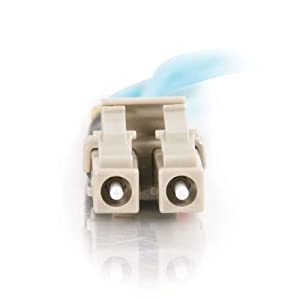 C2g/ cables to go C2G 33046 OM3 Fiber Optic Cable - LC-LC 50/125 10Gb Duplex Multimode PVC Fiber Cable, Aqua (6.6 Feet, 2 Meters)