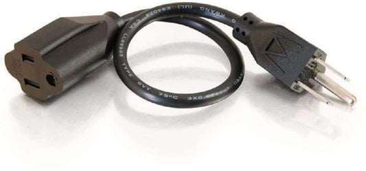 C2g/ cables to go C2G Power Cord, Long Extension Cord, Power Extension Cord, 18 AWG, Black, 15 Feet (4.57 Meters), Cables to Go 03117