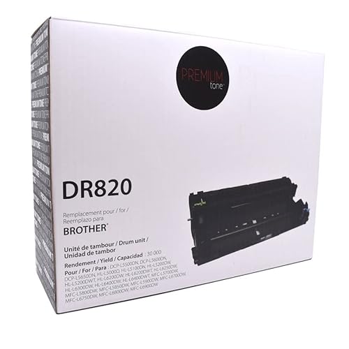 Premium Tone Replacement for Brother DR820 Drum High Yield - Black