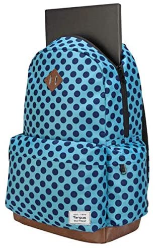 Targus Strata College and Commuter Backpack with Protective Sleeve for 15.6-Inch Laptop, Aqua &amp; Blue Dots (TSB93606GL) Strata Backpack Aqua &amp; Blue Dots