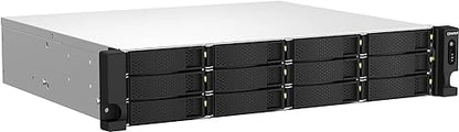 QNAP TS-1264U-RP-8G-US 12 Bay High-Speed Rackmount NAS Intel® Celeron® N5105/N5095 4-Core CPU, 8GB DDR4 Memory and 2.5GbE (2.5G/1G/100M) Network Connectivity (Diskless)
