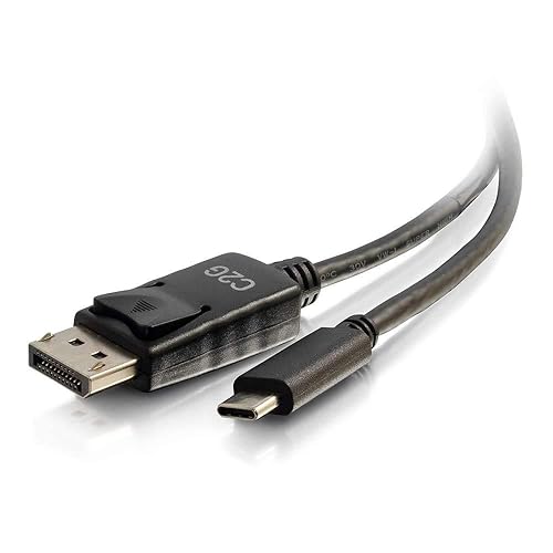 C2G USB C Cable, USB C to Display Port Adapter, 4K 30Hz, 10 Feet (3M), Black, Cables to Go 26905