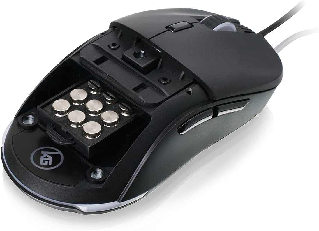 IOGEAR SYMMETRE II Pro USB Gaming Mouse - RGB - 16,000dpi - Custom Programming Software - 8 Programmable Buttons - Adjustable Weights - On-Board Memory - PC/Mac
