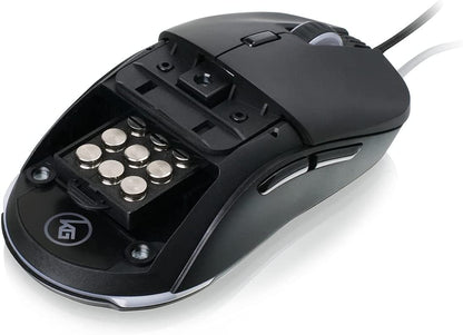 IOGEAR SYMMETRE II Pro USB Gaming Mouse - RGB - 16,000dpi - Custom Programming Software - 8 Programmable Buttons - Adjustable Weights - On-Board Memory - PC/Mac