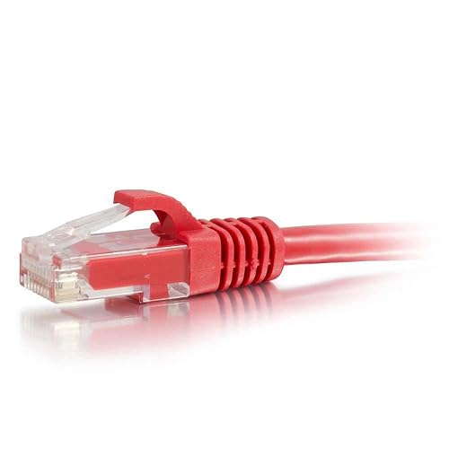 C2G 27187 Cat6 Cable - Snagless Unshielded Ethernet Network Patch Cable, Red (100 Feet, 30.48 Meters) 100 Feet/ 30.48 Meters Red