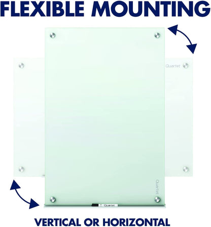 Quartet Glass Whiteboard, Magnetic Dry Erase White Board, 2' x 1.5', White Surface, Infinity (G2418W) White 2' x 1.5' Board