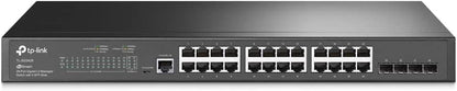 TP-Link TL-SG3428 | 24 Port Gigabit Switch, 4 SFP Slots | Omada SDN Integrated | L2+ Smart Managed | IPv6 | Static Routing | L2/L3/L4 QoS, IGMP &amp; LAG | Limited Lifetime Protection 24 Port + 4 SFP Slots