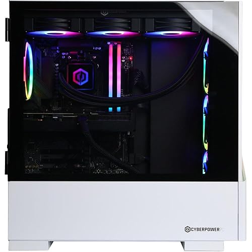 CyberPowerPC Gamer Supreme Liquid Cooled Gaming Desktop Computer, AMD Ryzen 7 7800X3D 4.2GHz, 32GB RAM, 1TB SSD, NVIDIA GeForce RTX 5070 12GB, Windows 11 Home, White