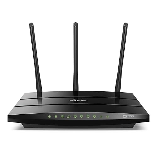 TP-Link AC1750 Dual Band Wireless AC Gigabit Router, 2.4GHz 450Mbps + 5Ghz 1300Mbps, 1 USB 2.0 Port, IPv6, Guest Network, WPS (Archer C7), Black
