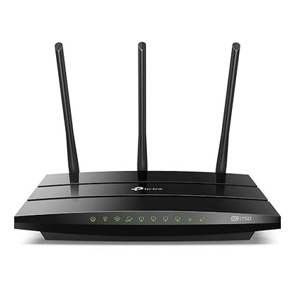 TP-Link AC1750 Dual Band Wireless AC Gigabit Router, 2.4GHz 450Mbps + 5Ghz 1300Mbps, 1 USB 2.0 Port, IPv6, Guest Network, WPS (Archer C7), Black