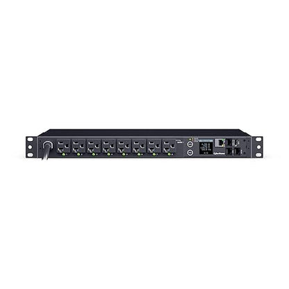CyberPower PDU41023 Switched PDU, 100-120V, 30A (Derated to 24A), 16 Outlets, 1U Rackmount, 12 Foot Power Cord