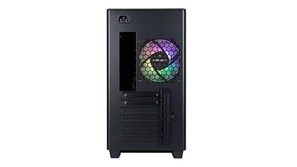 InWin A5 ATX IW-CS-A5BLK-1AM120S Gaming Chassis, Type-C Port Tempered Glass Side Panel - Water Cooling Ready - Mercury 120mm ARGB Rear Fan, Black