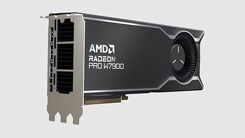 AMD Radeon™ Pro W7900, Professional Graphics Card, Workstation, AI, 3D Rendering, 48GB GDDR6, DisplaPort™ 2.1, AV1, 61 TFLOPS, 96CUS, 295W TDP, 8K