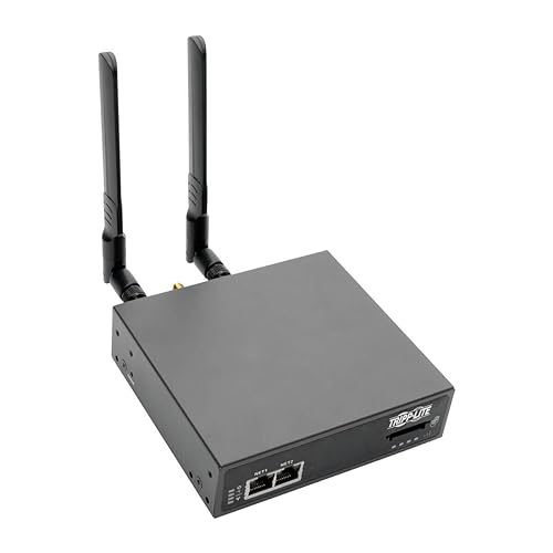 Tripp Lite 4-Port Console Server w/ 4G LTE Cellular Gateway, Dual Gbe NIC 4Gb Flash & Dual SIM (B093-004-2E4U-V), Black 4-Port with Cellular