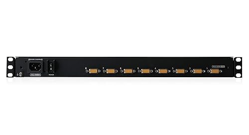 IOGEAR 18.5-Inch Widescreen Short Depth 8-Port LCD KVM Switch w/8x USB KVM Cables, GCL1908WKITU