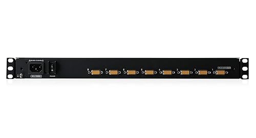 IOGEAR 18.5-Inch Widescreen Short Depth 8-Port LCD KVM Switch (TAA Compliant) GCL1908W
