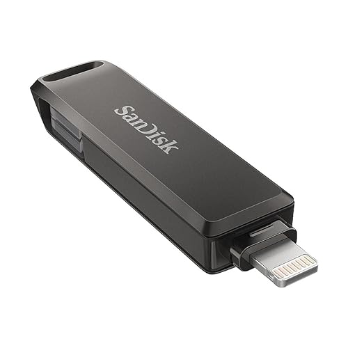 SanDisk 64GB iXpand Flash Drive Luxe for iPhone and USB Type-C Devices - SDIX70N-064G-GN6NN, Black
