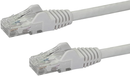 StarTech.com 100ft CAT6 Ethernet Cable - White CAT 6 Gigabit Ethernet Wire -650MHz 100W PoE++ RJ45 UTP Category 6 Network/Patch Cord Snagless Fluke Tested UL/TIA Certified (N6PATCH100WH) White 100 ft / 30 m 1 Pack