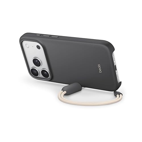 Beats iPhone 17 Pro Kickstand Case with MagSafe & Camera Control, Built in Stand & Lanyard, Matte Finish with Microfibre Lining – Granite Grey iPhone 17 Pro Kickstand Granite Grey