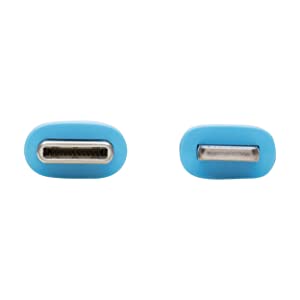 Tripp Lite Safe-IT USB-C to Lightning Charge Cable for iPhone &amp; iPad, Male-to-Male Cable, MFi Certified, Light Blue, 6 Feet / 1.8 Meters, 2-Year Warranty (M102AB-006-S-LB) USB-C to Lightning 6 Feet / 1.8 Meters