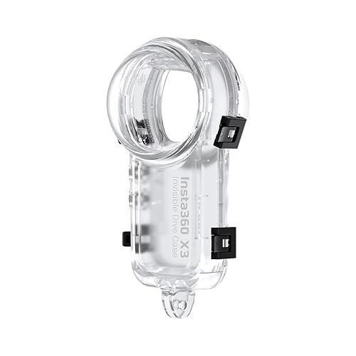 Insta360 X3 Black Underwater Camera Case, Polycarbonate (PC) & Acrylonitrile Butadiene Styrene (ABS), Waterproof to 50m, 131g, 3.3" x 3.3" x 6.1", Underwater Camera Mount