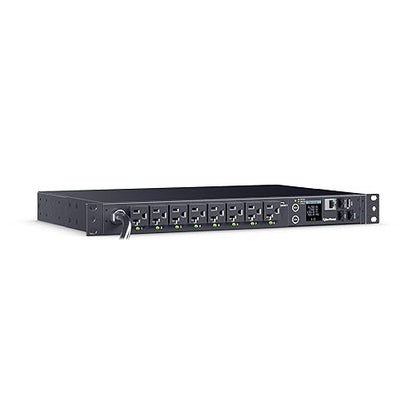 CyberPower PDU41023 Switched PDU, 100-120V, 30A (Derated to 24A), 16 Outlets, 1U Rackmount, 12 Foot Power Cord
