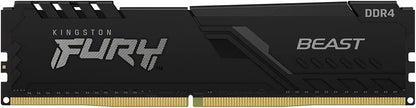 Kingston FURY Beast 32GB (2x16GB) 3200MHz DDR4 CL16 Desktop Memory Kit of 2 KF432C16BBK2/32, Black (KF432C16BBK2/32) Black 32GB (2x16GB) 3200MHz Ram Only