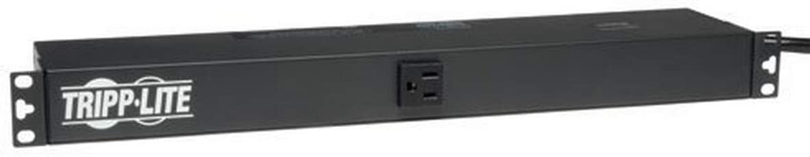 Tripp Lite Basic PDU, 15A, 13 Outlets (5-15R), 120V, 5-15P Input, 15 ft. Cord, 1U Rack-Mount Power (PDU1215)