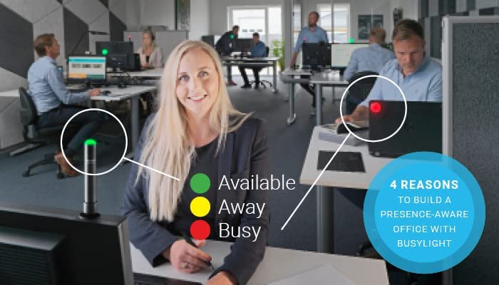 Kuando Busylight UC Omega (15410) - Presence Light and Ringer - Busy Light for The Office - Free Busylight Software for Microsoft Teams, Skype4B, Jabber, Webex, RingCentral, Zoom, Avaya, 3CX and More