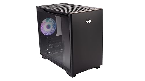 InWin A3 MicroATX IW-CS-A3BLK-1AM120S Gaming Chassis, Build-in ARGB Fan, Black Black MicroATX