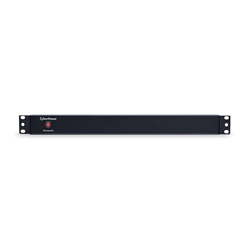 CyberPower PDU20B10R Basic PDU, 100-125V, 20A (Derated 16A), 10 Outlets, 1U Rackmount