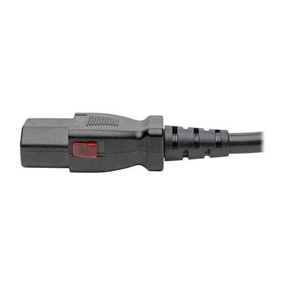 Tripp Lite Computer Power Cord Extension (C14 to C13 Power Cord), Locking C13 Connector, 10A, 100-250V, 18AWG, 3 ft. (P004-L03)