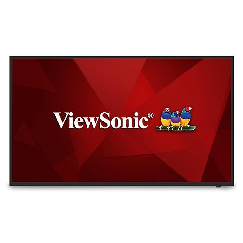 ViewSonic CDE5512 55 4K UHD Commercial Display with VESP, Wireless Screen Sharing, USB Wi-Fi Capabilities, RJ45, HDMI, USB C,Black 55-Inch