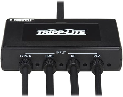 Tripp Lite Presentation Adapter 4-Port 4K60Hz HDMI DP USB C &amp; VGA to HDMI (B321-4X1-HDVC)