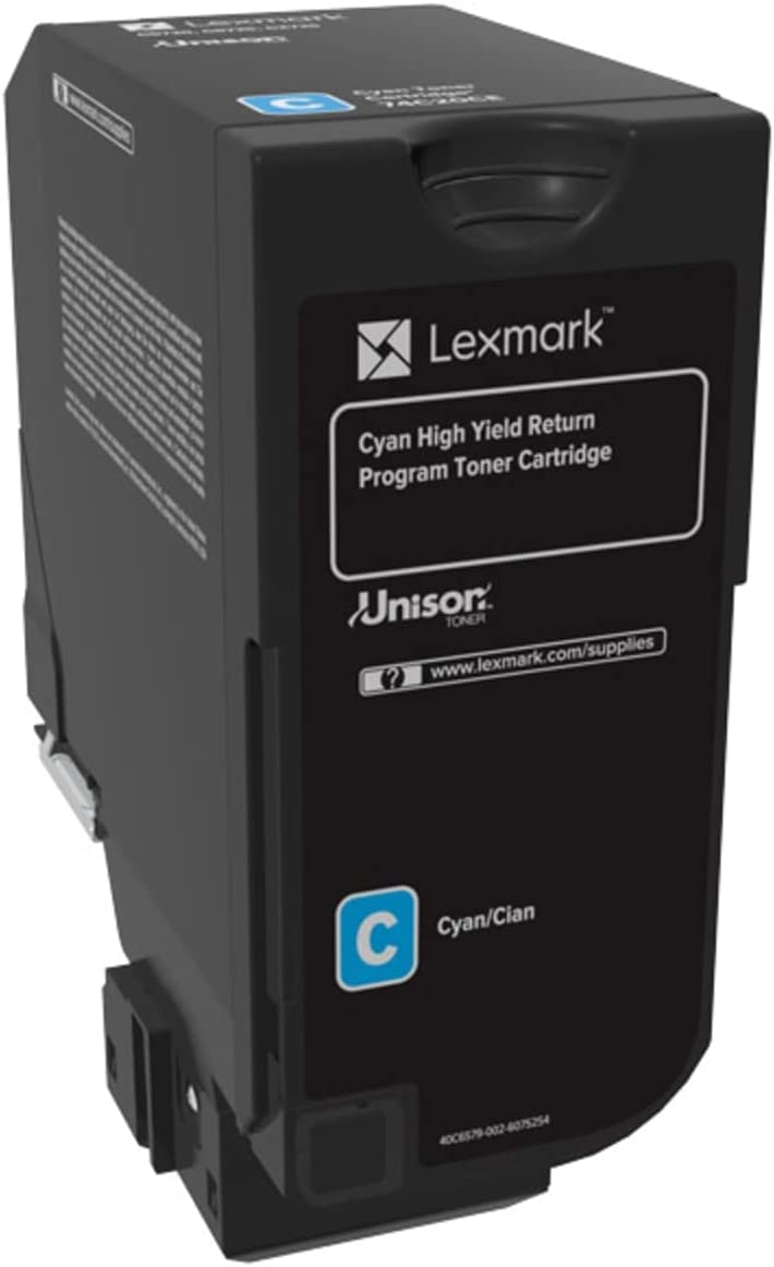 Lexmark 74C1HC0 Unison Toner Cartridge, Cyan