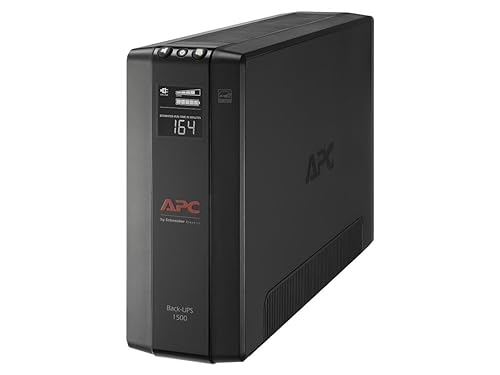 APC 1500VA UPS Battery Backup & Surge Protector, APC UPS Back-UPS Pro (BX1500M) 1500VA Battery Backup