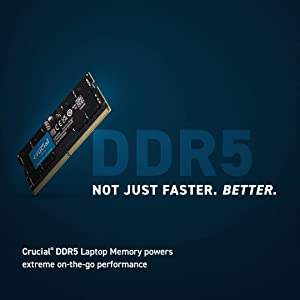 Crucial RAM 32GB DDR5 5200MHz (or 4800MHz) Laptop Memory CT32G52C42S5 32GB 5200MHZ
