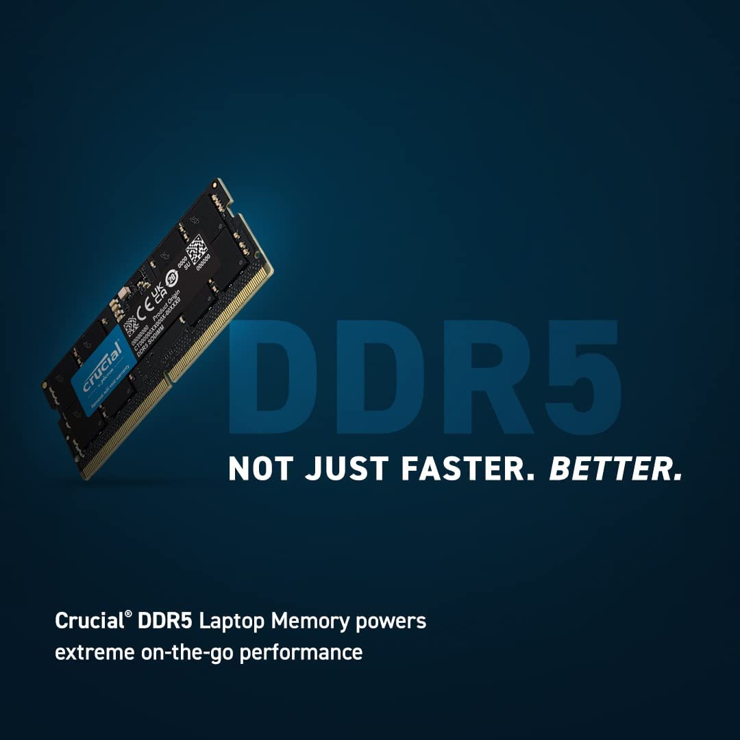 Crucial RAM 8GB DDR5 4800MHz CL40 Laptop Memory CT8G48C40S5 8GB 4800MHz