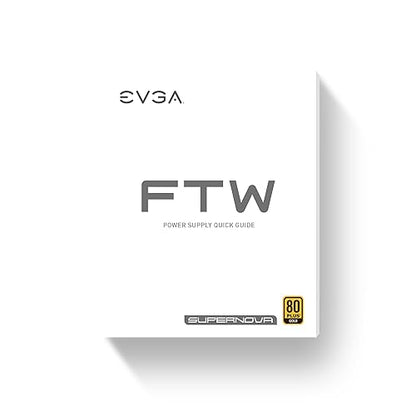 EVGA Supernova 1000G FTW, 80 Plus Gold 1000W, Fully Modular, 3 Year Warranty, Includes Power ON Self Tester, Compact 150mm Size, Power Supply 535-5G-1000-K1