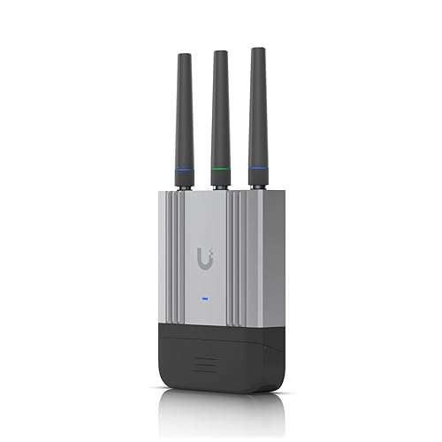 Ubiquiti UMR-Industrial Wi-Fi 4 IEEE 802.11b/g/n Ethernet, Cellular Modem/Wireless Router - 4G - LTE - Single Band - 2.40 GHz ISM Band - 5 x Antenna(5 x External) - 37.50 MB/s Wireless Speed - 2 x Network Port - USB - PoE Ports