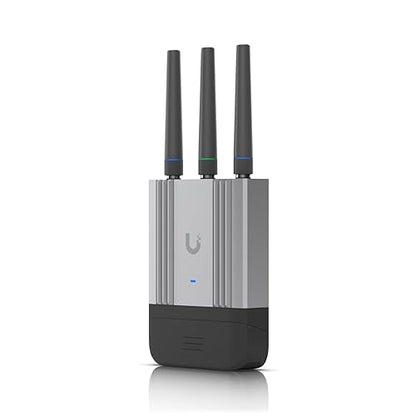 Ubiquiti UMR-Industrial Wi-Fi 4 IEEE 802.11b/g/n Ethernet, Cellular Modem/Wireless Router - 4G - LTE - Single Band - 2.40 GHz ISM Band - 5 x Antenna(5 x External) - 37.50 MB/s Wireless Speed - 2 x Network Port - USB - PoE Ports