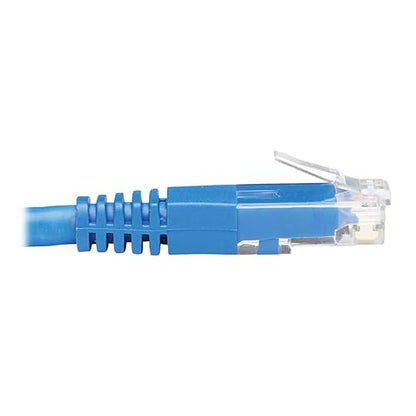 Tripp Lite Up Angle Cat6 Ethernet Cable, Gigabit Molded UTP Network Patch Cable, Blue, 15 ft. (N204-015-BL-UP)