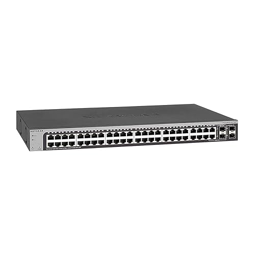 NETGEAR 48-Port Gigabit Ethernet Smart Managed Pro Switch (GS748T) - with 4 x 1G SFP, Desktop/Rackmount, and ProSAFE Lifetime Protection 48 Port | 4 x SFP