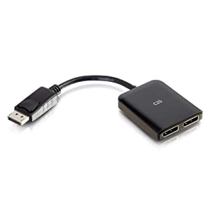C2g/ cables to go C2G 54291 4K Display Port Monitor Splitter, USB Powered, 2 Port, Black Dual DP