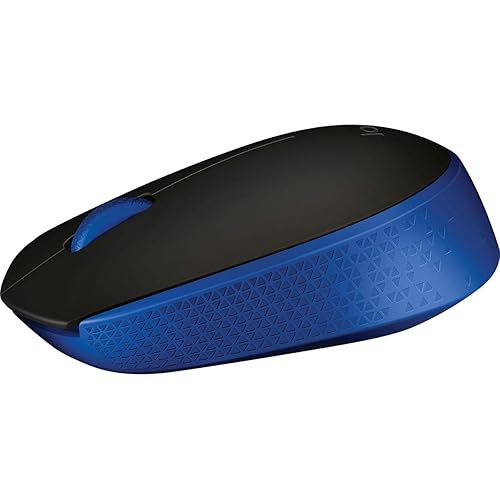 Logitech M170 Wireless Mouse for PC, Mac, Laptop, 2.4 GHz with USB Mini Receiver, Optical Tracking, 12-Months Battery Life, Ambidextrous - Blue