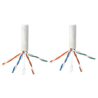 Tripp Lite Cat6 Bulk Solid-Core Cable, Plenum-Rated PVC (CMP), Gigabit, White, 1000' (N224-01K-WH)